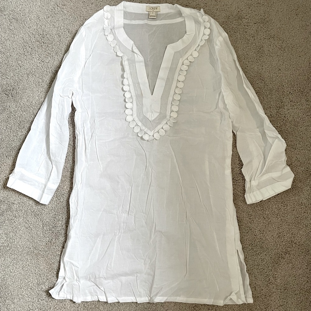 J Crew white beach cover up size S